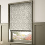 ColorizedZoom Tweets & Berries Soft Grey Roman Blind 7457
