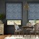 Colorized William Morris Willow Ink Roman Blind 7482