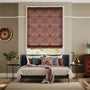 Colorized William Morris Hyacinth Russet Roman Blind 7488