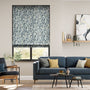 Colorized Blurred Velvet Denim Roman Blind 7510