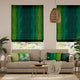 Colorized Watercolour Emerald Roman Blind 7527