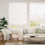 Colorized Cirrus Voile Cotton White Roman Blind