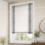 ColorizedZoom William Morris Willow Onyx & Bijou Linen Alabaster Roman Blind 7651