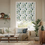 Colorized Torillo Forest & Aqua Roman Blind 7874