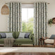Colorized Bursting Berries Vintage Linen Blueberry Curtains 5519