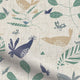 ColorizedPLA Hygge Birds Vintage Linen Pastoral Blue Curtains 5611
