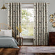Colorized Hygge Birds Vintage Linen Pastoral Blue Curtains 5611