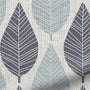 ColorizedPLA Winter Leaf Linen Gentle Blue Curtains 5733