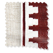ColorizedSwatch Bijou Linen Oatmeal & Ascott Rouge Curtains sample image 5755
