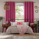 Colorized Bijou Linen Magenta Curtains 5747