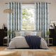 Colorized William Morris Compton China Blue Curtains 5812