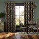 Colorized William Morris Compton Velvet Dusky Teal Curtains 5814