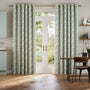 Colorized Tiny Wallflower Blue Curtains 5858