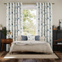 Colorized Magnolia Trail China Blue Curtains 6046