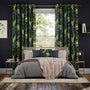 Colorized Inky Botanical Midnight Curtains 9024
