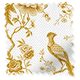 ColorizedSwatch Bird Toile Gold Curtains sample image 6133