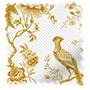 ColorizedSwatch Bird Toile Gold Curtains sample image 6133
