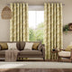Colorized Brushstroke Geometric Ochre Curtains 6290