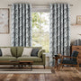 Colorized Brushstroke Geometric Slate Curtains 6291