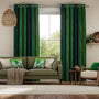 Colorized Watercolour Emerald Curtains 6307