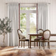 Colorized Bijou Linen Alabaster & Ascott Rouge Curtains 6313