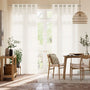 Colorized Lumiere Unlined Etoile Natural White Curtains 6456