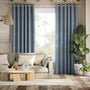 Colorized Eco-Friendly Nyah Lagoon Blue Curtains 6539