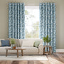 Colorized Fern Frond Sea Waves Curtains 6567