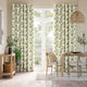 Colorized Rubus Traditional Green Curtains 6569
