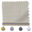 ColorizedSwatch Bijou Linen Grey Wash & Mustard Trimmed Roman Blind sample image 8931
