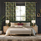 Colorized Passiflora Velvet Slate Curtains 9094