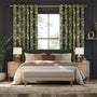 Colorized Passiflora Velvet Slate Curtains 9094
