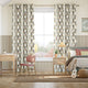 Colorized Mickey Stripe Natural Curtains 9130