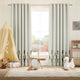 Colorized Mickey Stripe Border Dove Grey Curtains 9131