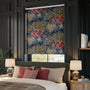 ColorizedZoom Fiore Velvet Slate Blue Roller Blind 9194