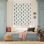 Colorized Mickey Stripe Blackout Chalk Blue Roller Blind 9293