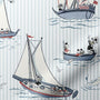 ColorizedPLA Twist2Go Splash Blackout Donald Nautical Border Powder Blue Roller Blind 9316