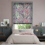 Colorized Paradise Botanical Raspberry Roman Blind 9327