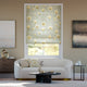 Colorized Electric Magnolia Trail Faux Silk Gold Roman Blind 9336