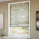 ColorizedZoom Electric Magnolia Trail Faux Silk Gold Roman Blind 9336