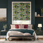 Colorized Passiflora Velvet Teal Blue Roman Blind 9374