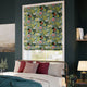ColorizedZoom Passiflora Velvet Teal Blue Roman Blind 9374