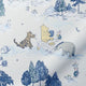ColorizedPLA Winnie The Pooh Toile Blue Roman Blind 9395