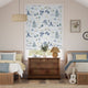 Colorized Winnie The Pooh Toile Blue Roman Blind 9395