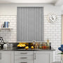 Colorized Alicante Marble Silver PVC Blackout Vertical Blind 9421
