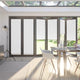 Colorized BiFold ClickFIT DuoLuxe Ice White Pleated Blind 2043