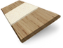 ColorizedSwatch Metropolitan Classic Oak & Oatmeal Wooden Blind - 50mm Slat sample image 3102