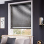 ColorizedZoom Cosmopolitan Victorian Grey Wooden Blind - 50mm Slat 3195