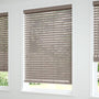 ColorizedZoom Cosmopolitan Tranquil Grey Wooden Blind - 50mm Slat 3194
