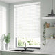 ColorizedZoom Atlanta Bright White & Igloo Faux Wood Blind - 50mm Slat 3220